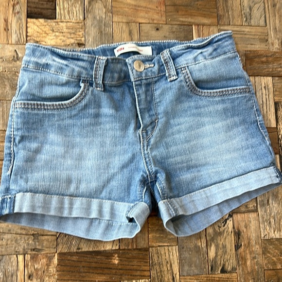 Levi’s Girls Shorty Short Denim Shorts Size 10 - Picture 1 of 7